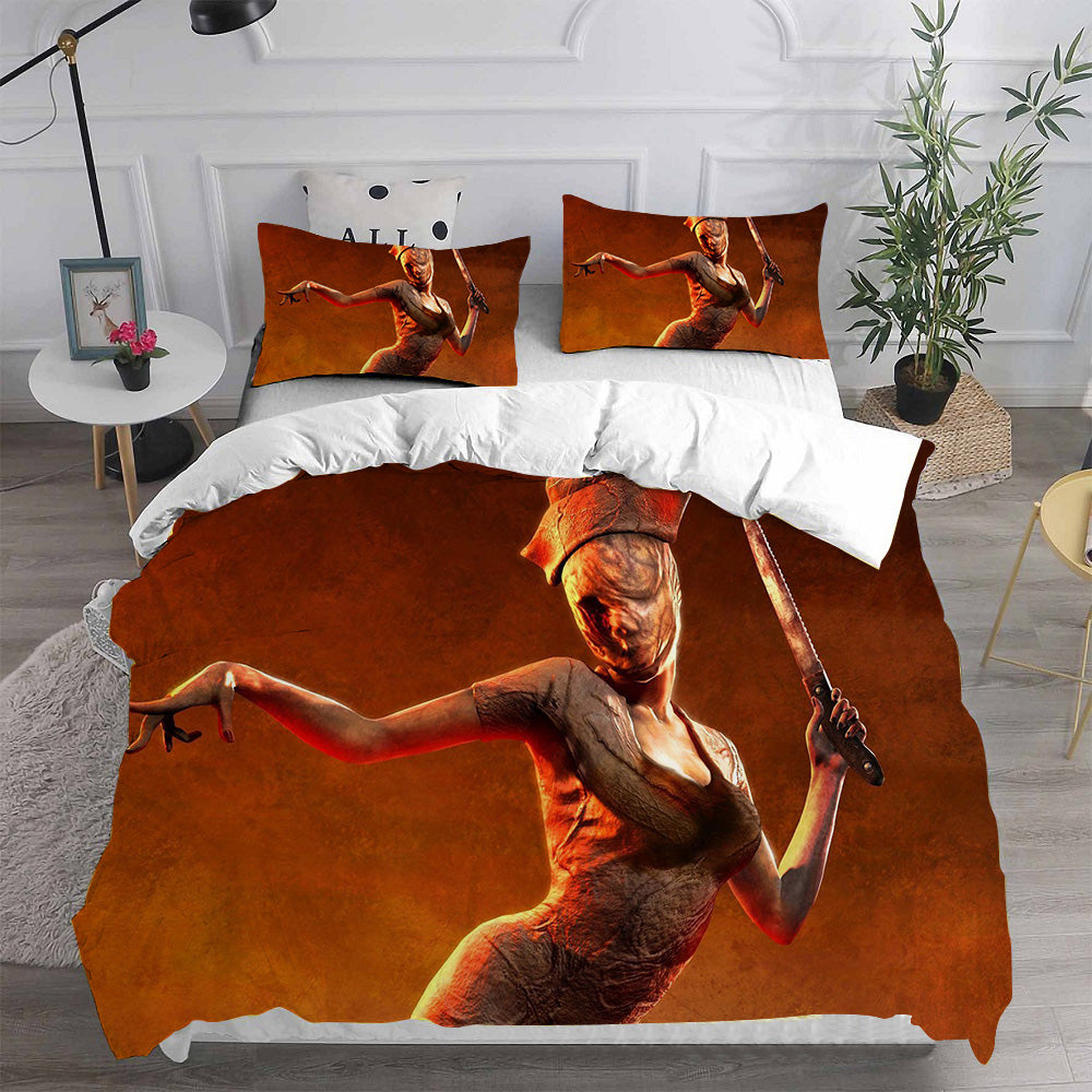 Silent Hill Cosplay Bedding Set Duvet Cover Pillowcases Halloween Home Decor