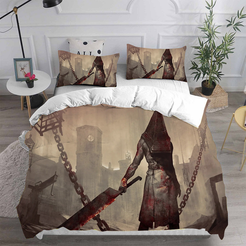 Silent Hill Cosplay Bedding Set Duvet Cover Pillowcases Halloween Home Decor