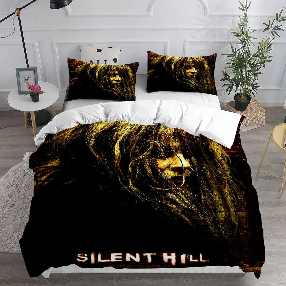 Silent Hill Cosplay Bedding Set Duvet Cover Pillowcases Halloween Home Decor