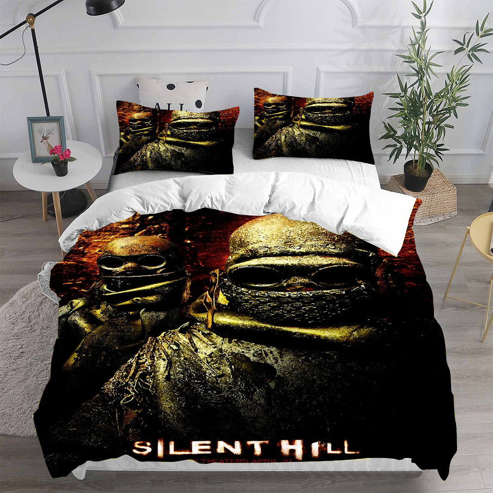 Silent Hill Cosplay Bedding Set Duvet Cover Pillowcases Halloween Home Decor