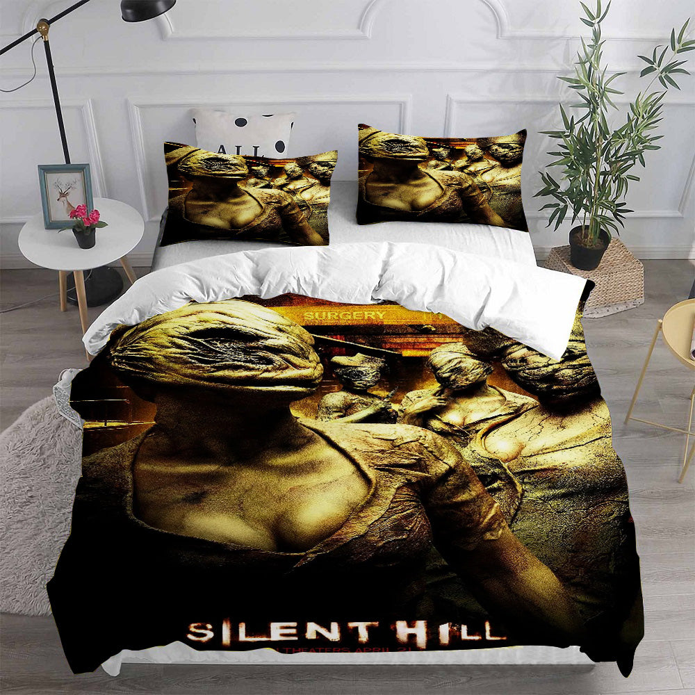 Silent Hill Cosplay Bedding Set Duvet Cover Pillowcases Halloween Home Decor