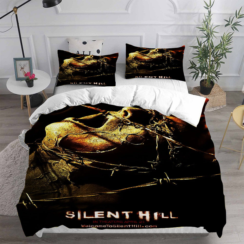 Silent Hill Cosplay Bedding Set Duvet Cover Pillowcases Halloween Home Decor