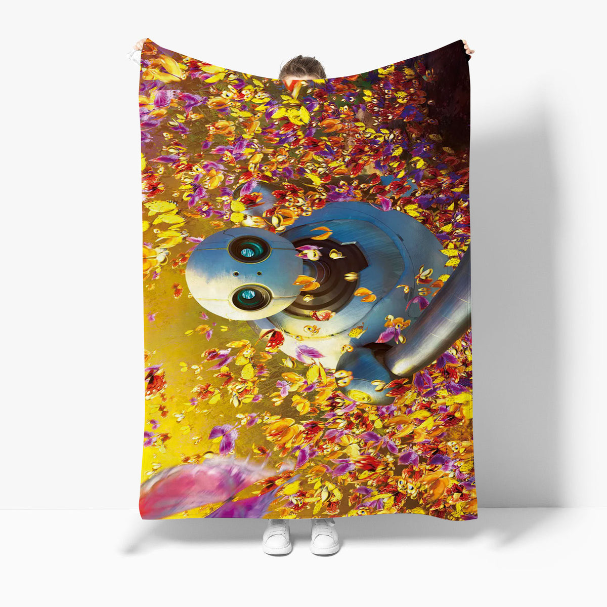 Robot Warm Soft Flannel Fleece Blanket