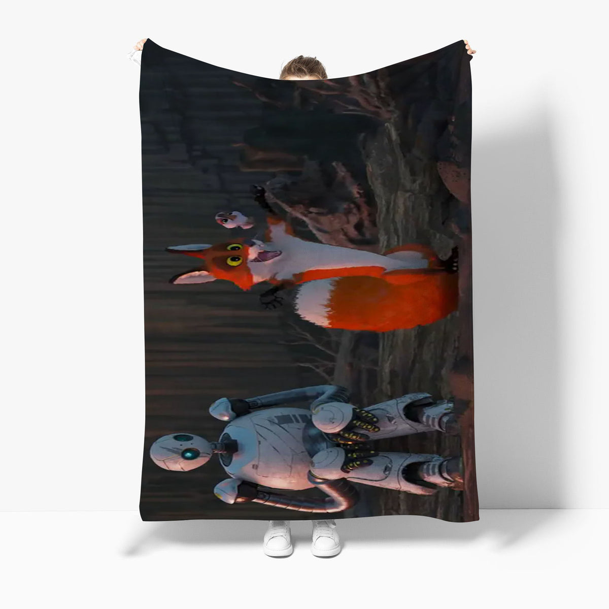 Robot Warm Soft Flannel Fleece Blanket