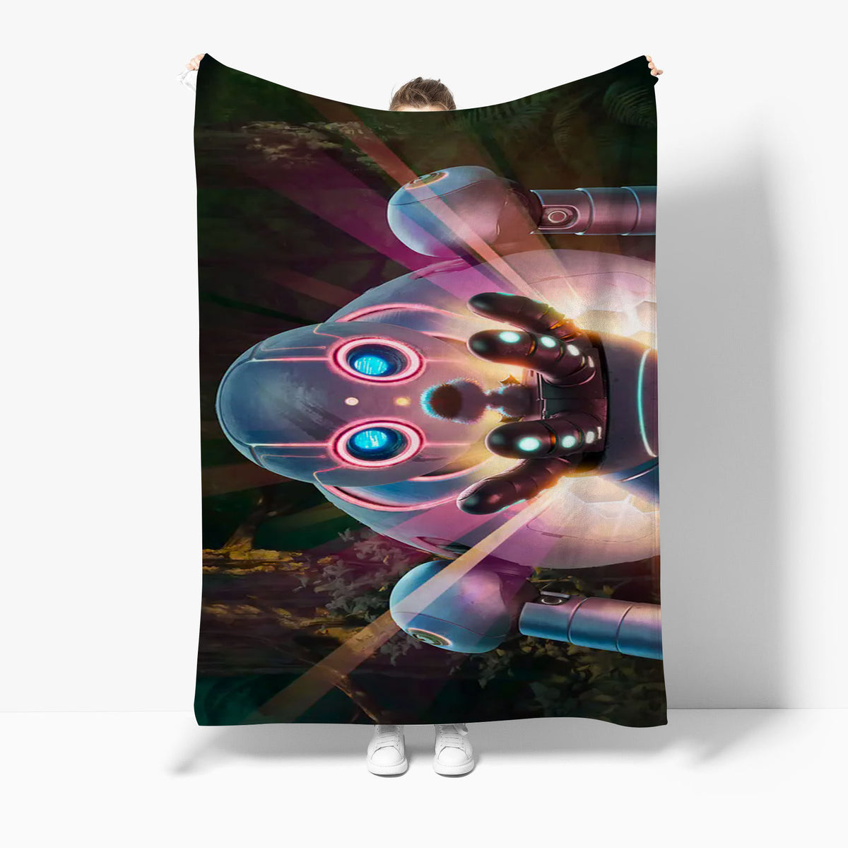Robot Warm Soft Flannel Fleece Blanket