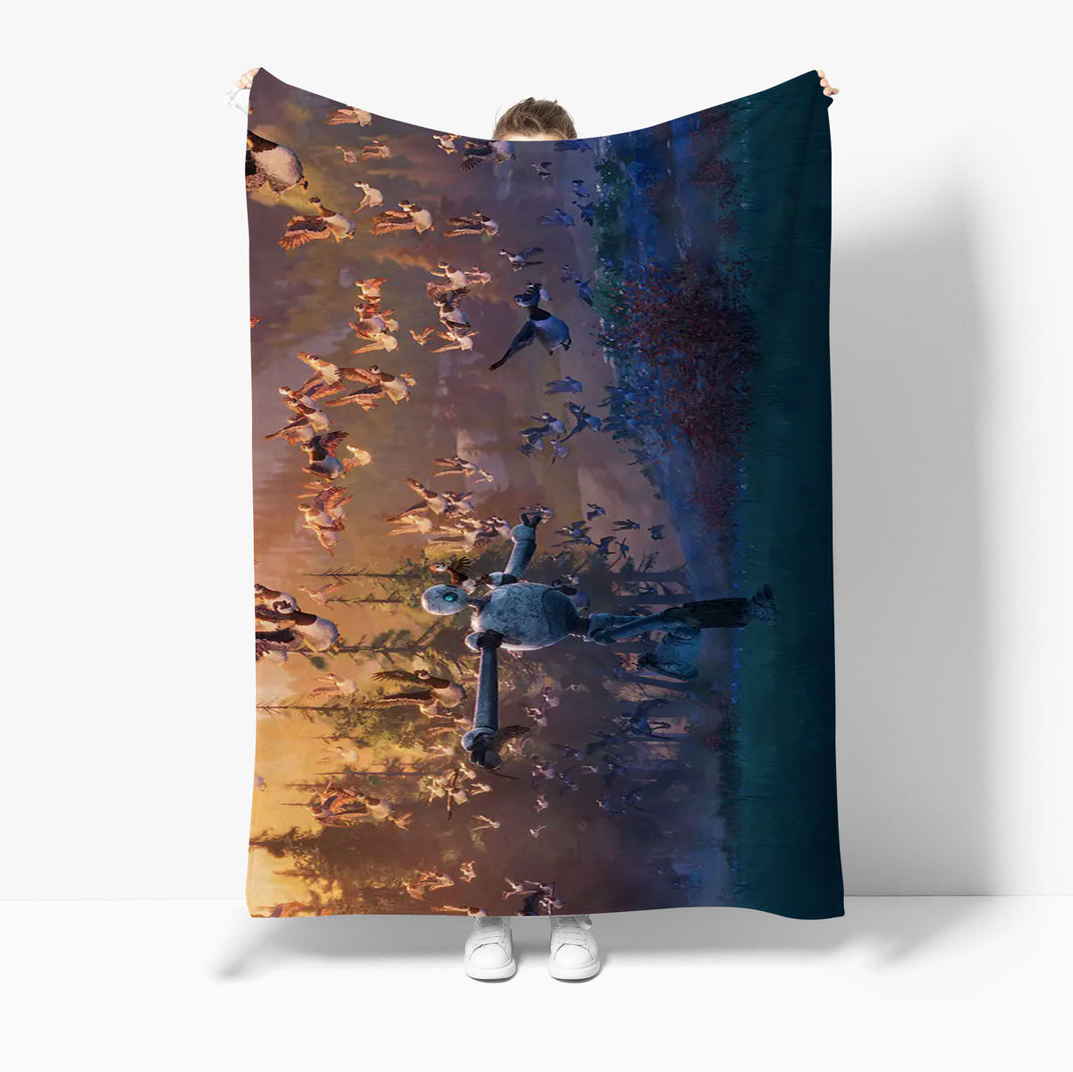 Robot Warm Soft Flannel Fleece Blanket