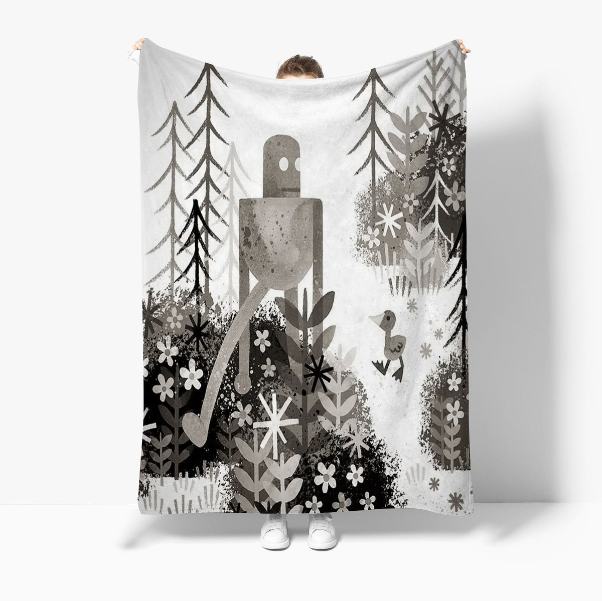 Robot Warm Soft Flannel Fleece Blanket
