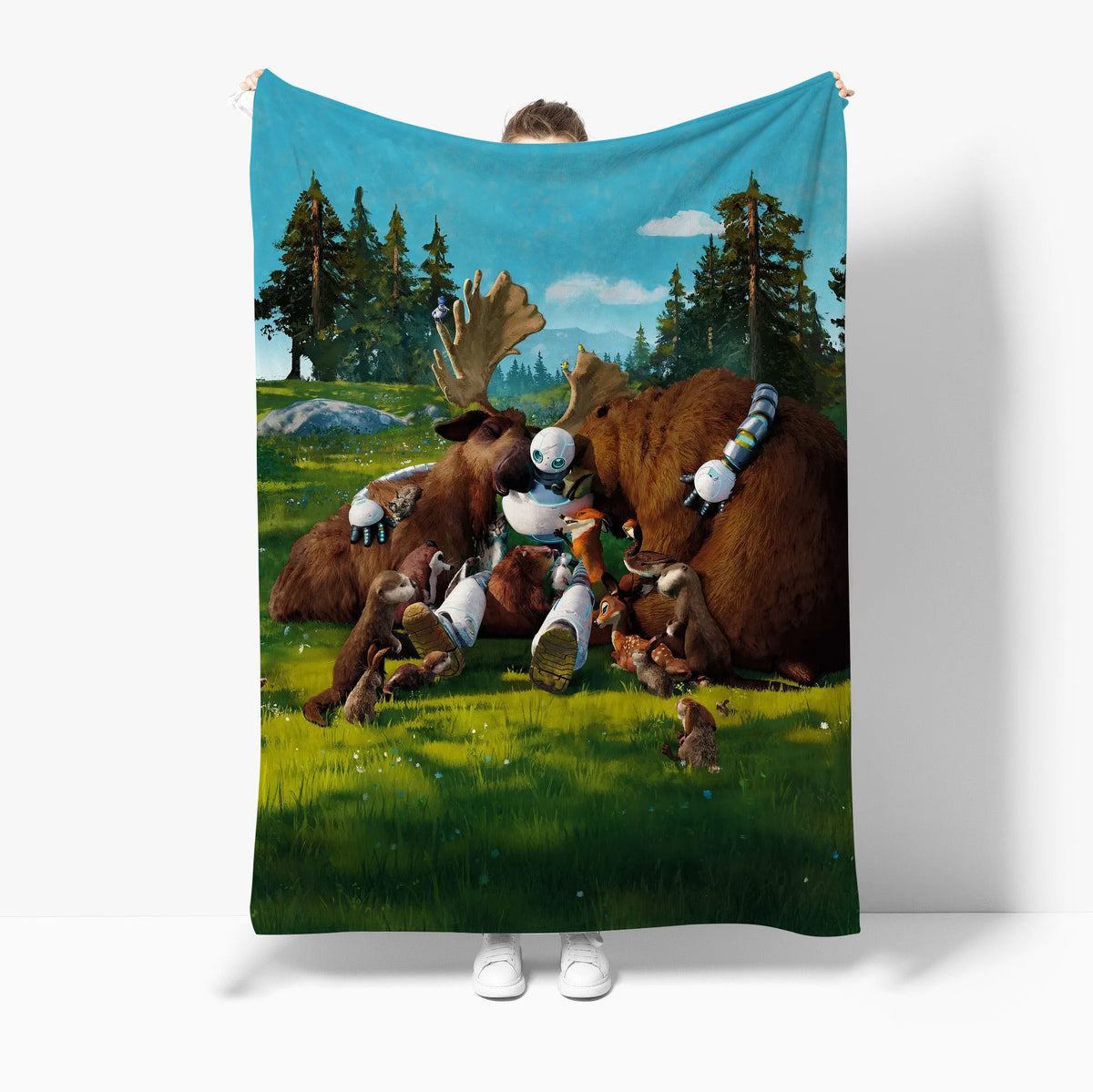 Robot Warm Soft Flannel Fleece Blanket