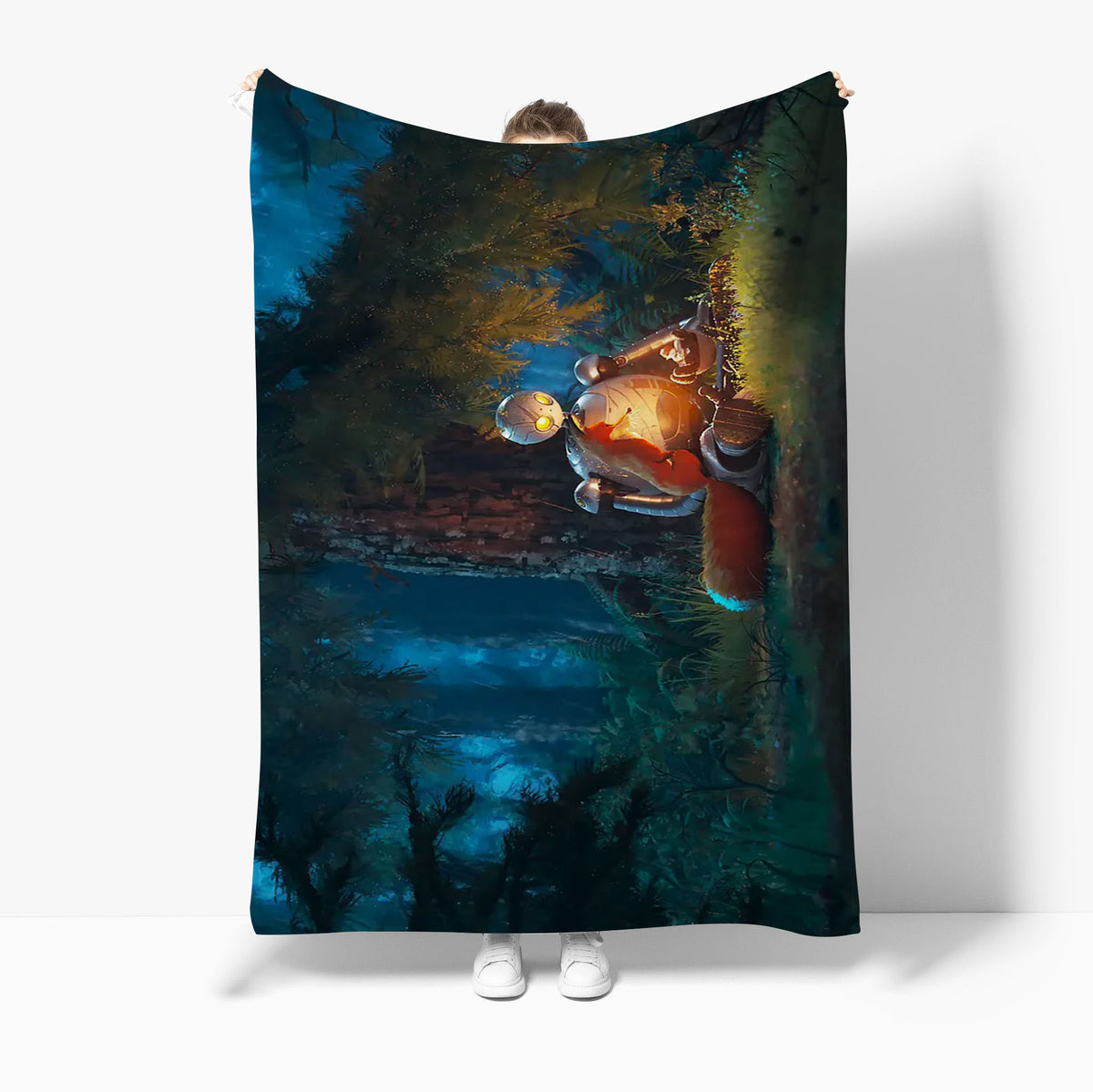 Robot Warm Soft Flannel Fleece Blanket