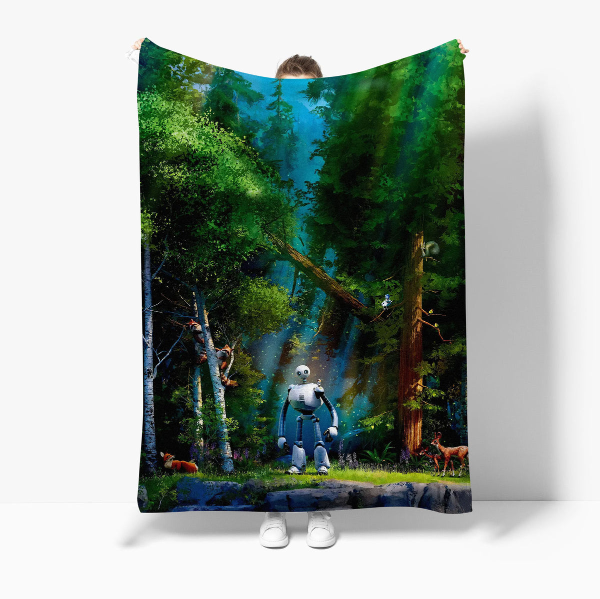 Robot Warm Soft Flannel Fleece Blanket