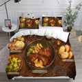 Pizza Cosplay Bedding Set Duvet Cover Pillowcases Halloween Home Decor