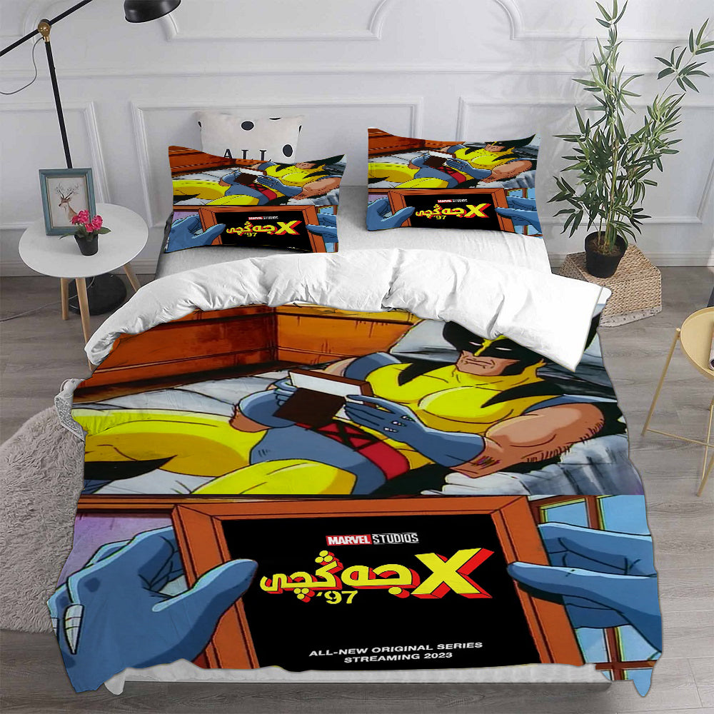 X-Men 97 Cosplay Bedding Set Duvet Cover Pillowcases Halloween Home Decor