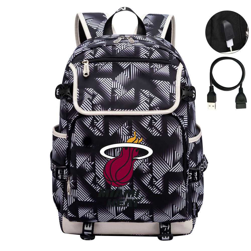 Miami Heat Backpack School Notebook Travel Bags