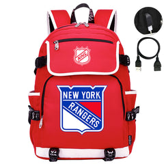 New York Rangers Hockey League Backpack School Notebook Travel Bag