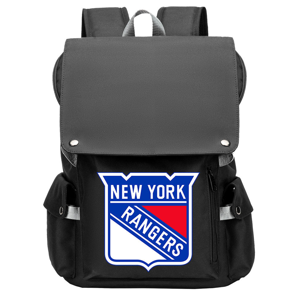 New York Rangers Hockey Team School Backpack Oxford Laptop Bag
