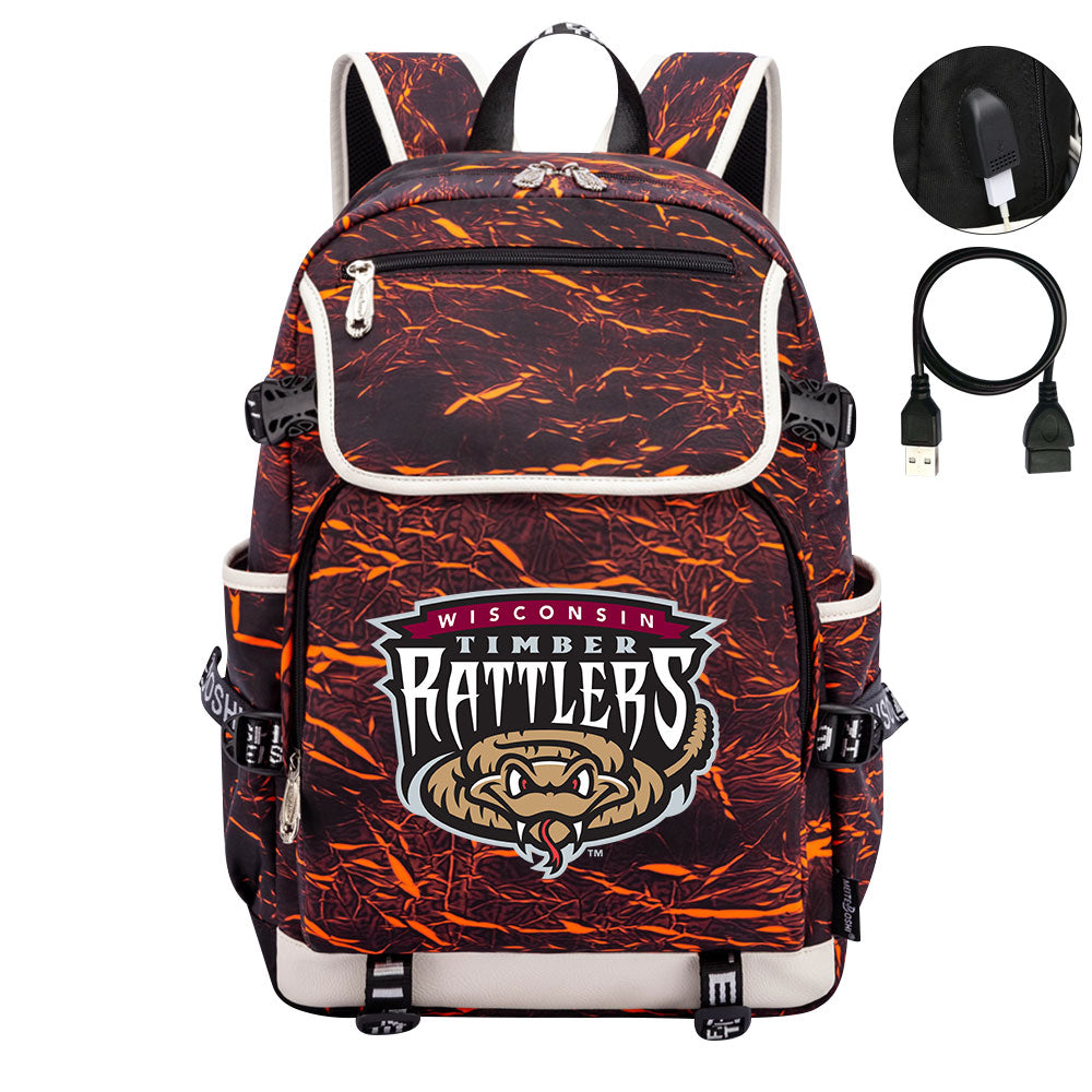 Wisconsin Timber Rattlers Backpack School Notebook Travel Bags