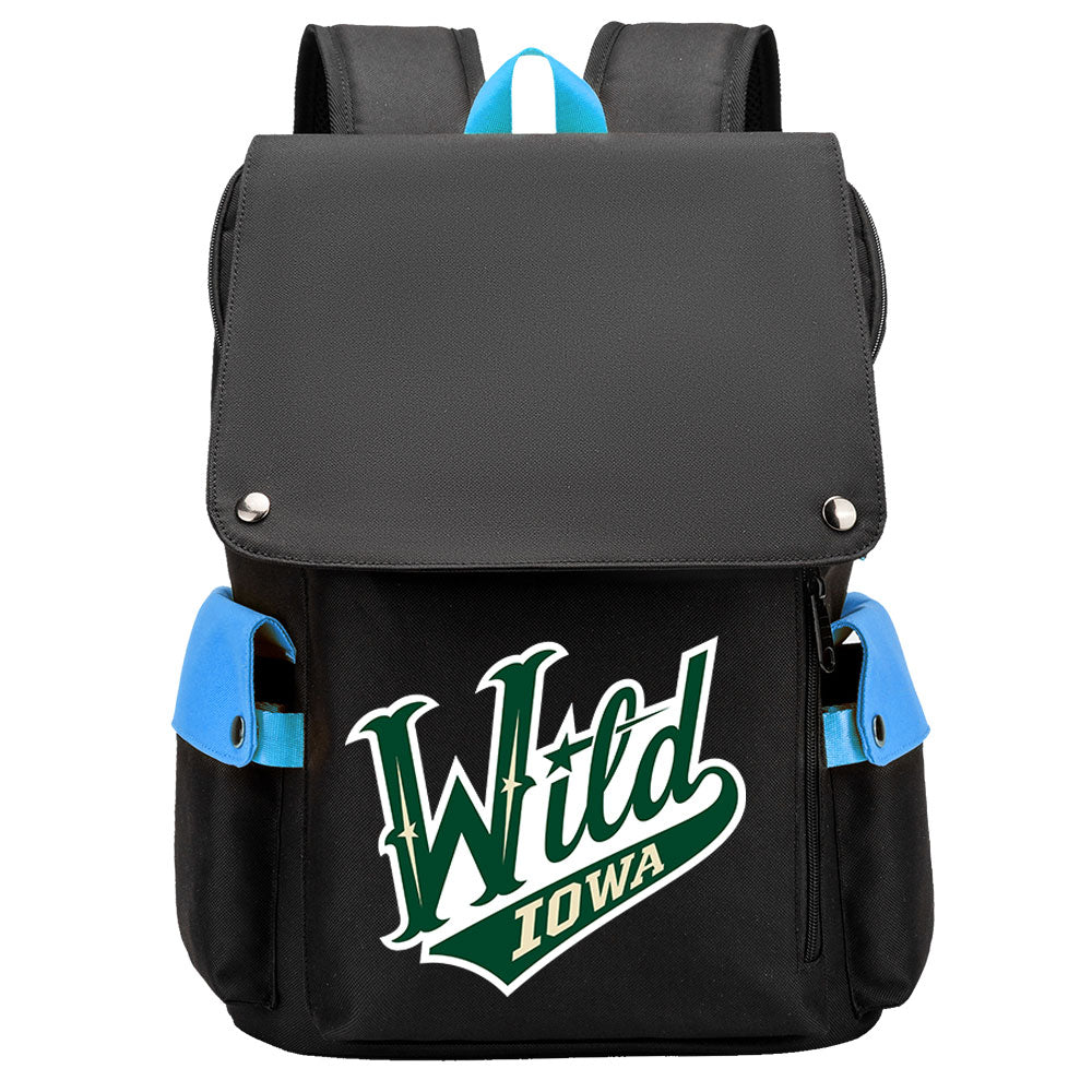 Iowa Wild Hockey Team School Backpack Oxford Laptop Bag