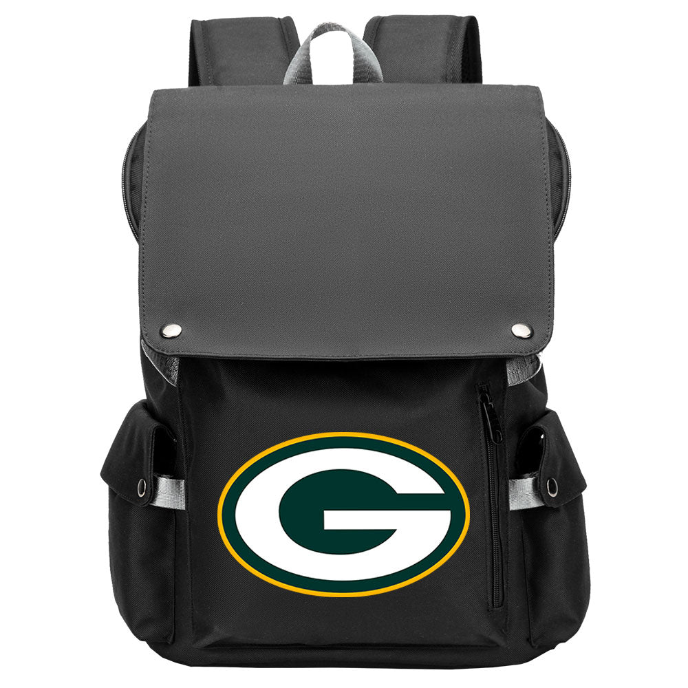 Green Bay Packers Football Team Rugby Laptop Backpack Oxford School Bag