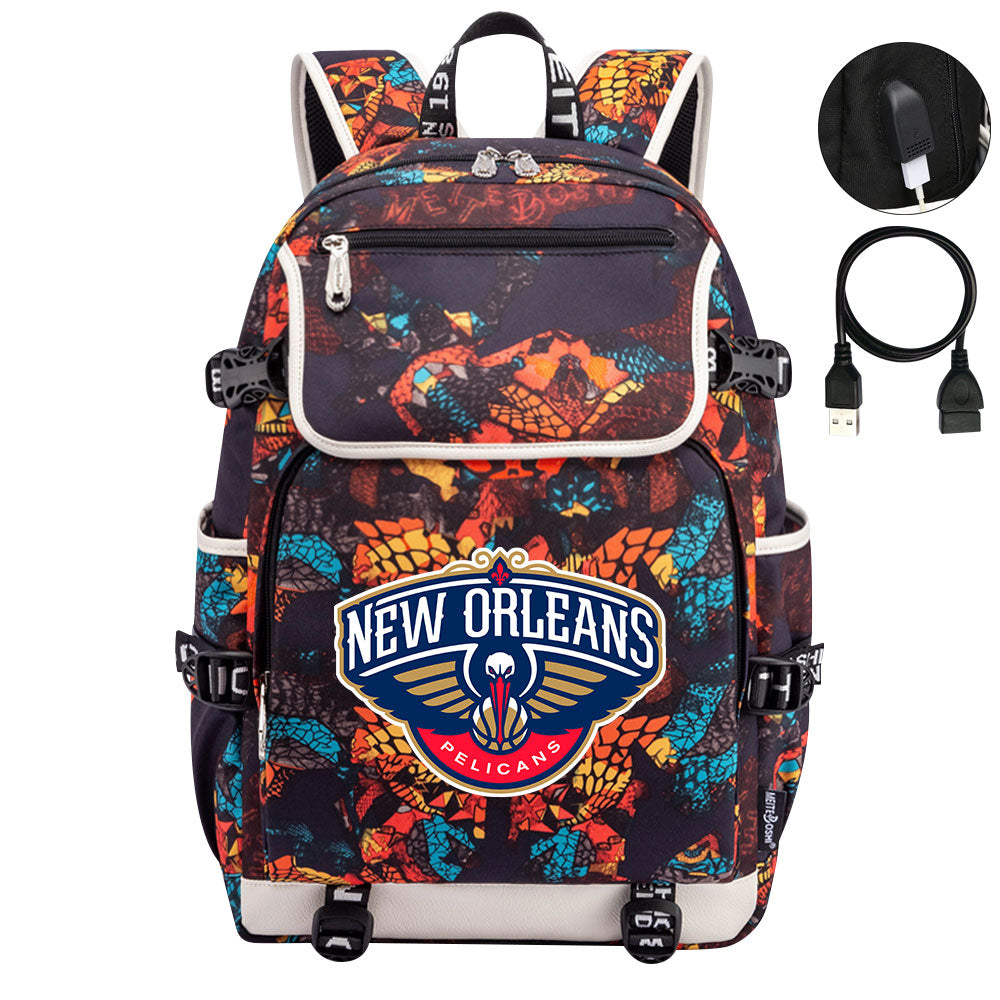 New Orleans Backpack School Notebook Travel Bags