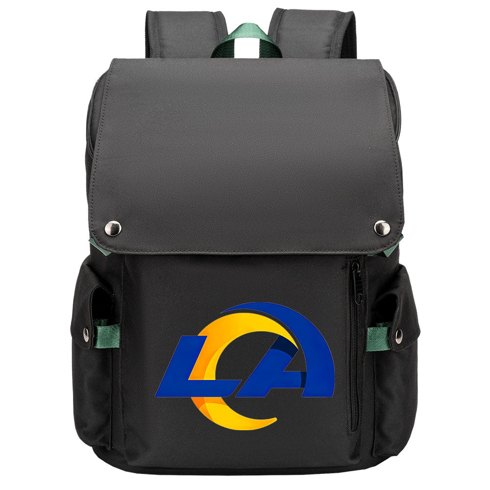 Los Angeles Rams Football Team Rugby Laptop Backpack Oxford School Bag