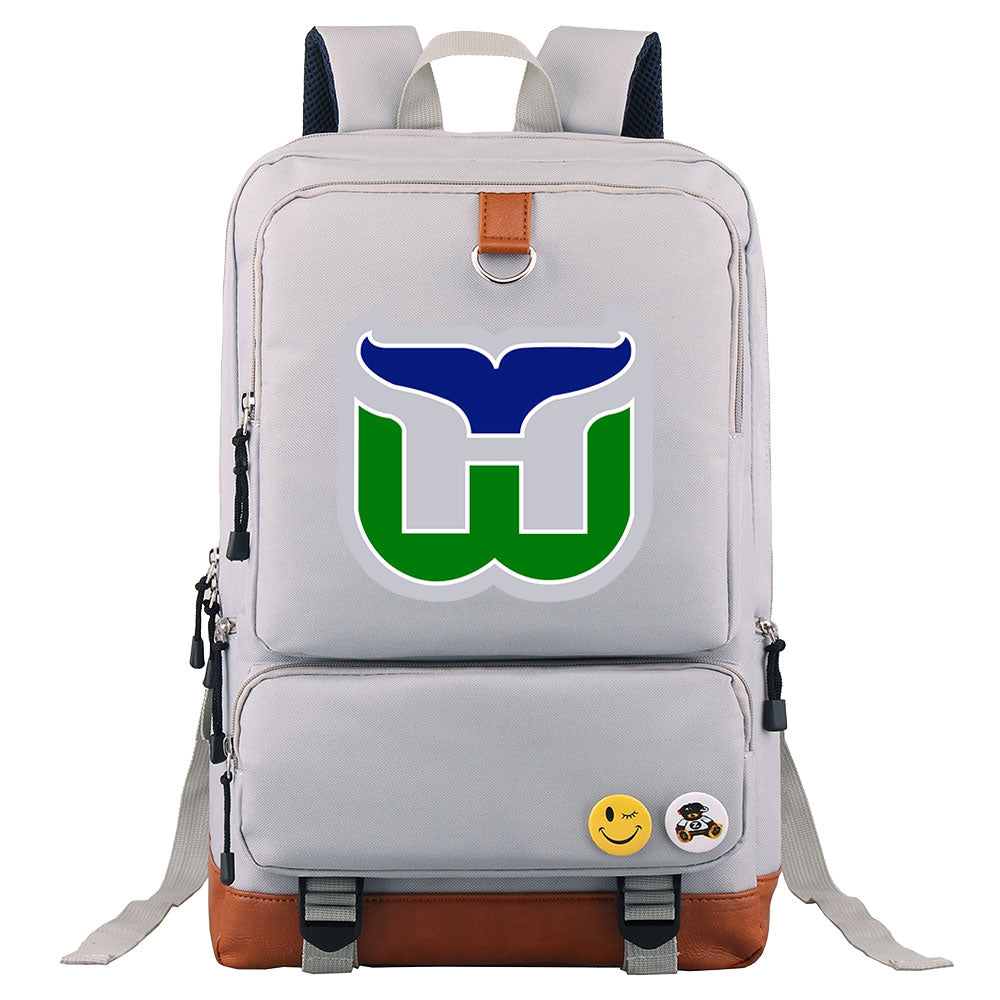 Hartford Whalers Hockey Team Proof Backpack NoteBook Laptop School Bag