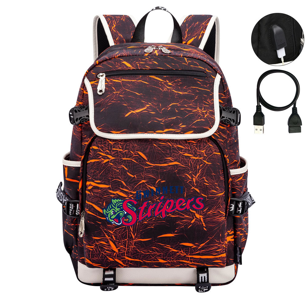Gwinnett Stripers Backpack School Notebook Travel Bags