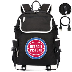 Detroit Pistons Backpack School Notebook Travel Bags