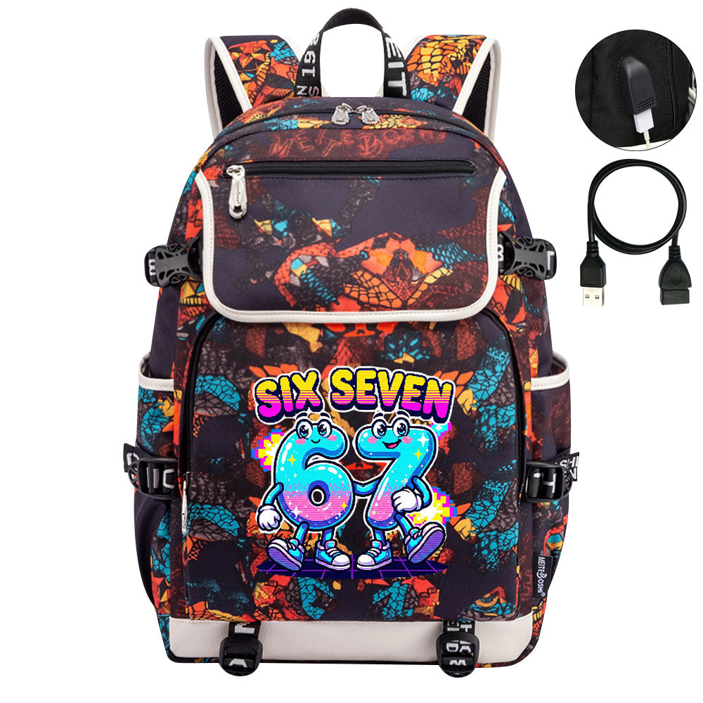 Steal a Brainrot 67 Backpack School Notebook Travel Bags