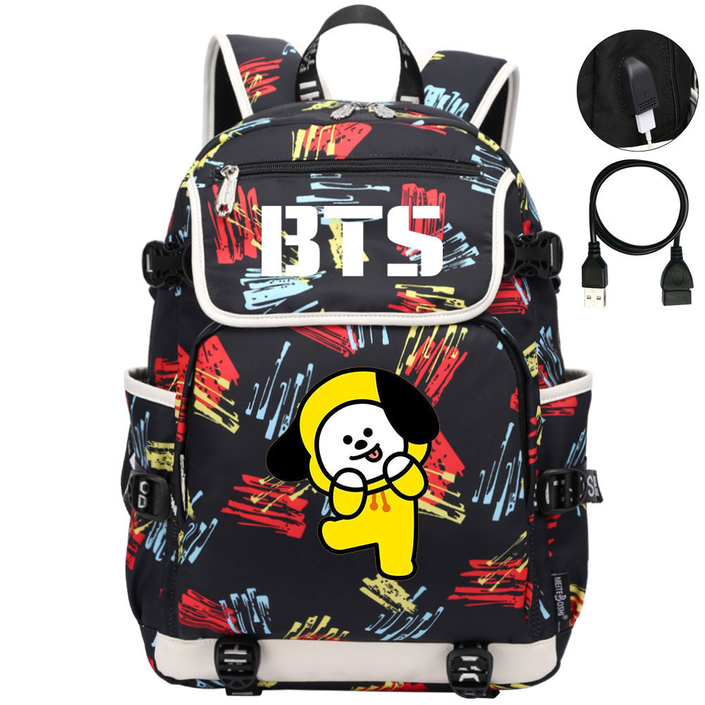 BTS Chimmy Backpack School Notebook Travel Bags