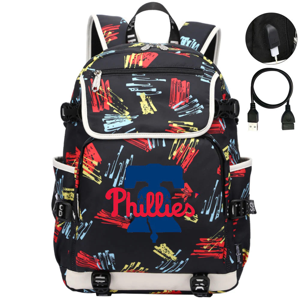 Philadelphia Phillies Backpack School Notebook Travel Bags