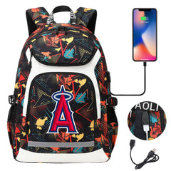Los Angeles Angels Backpack School Notebook Travel Bags With USB