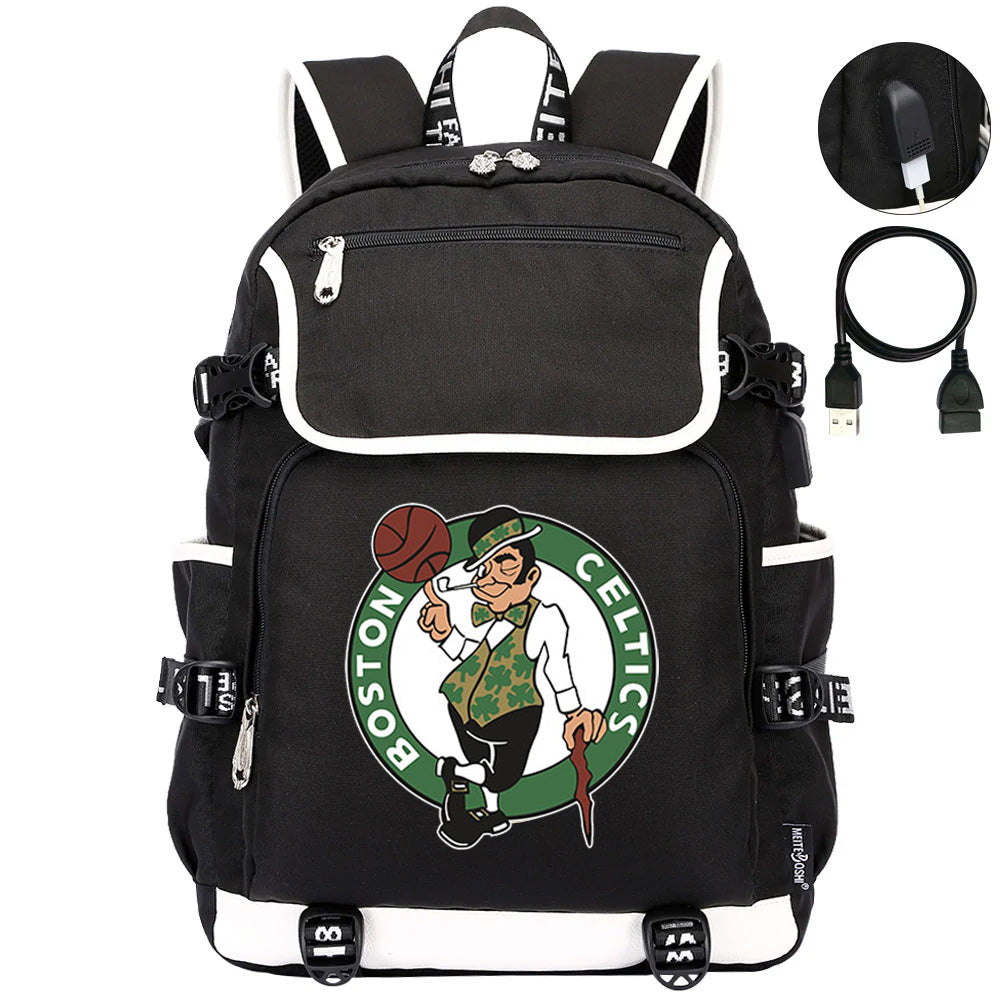 Boston Celtics Backpack School Notebook Travel Bags