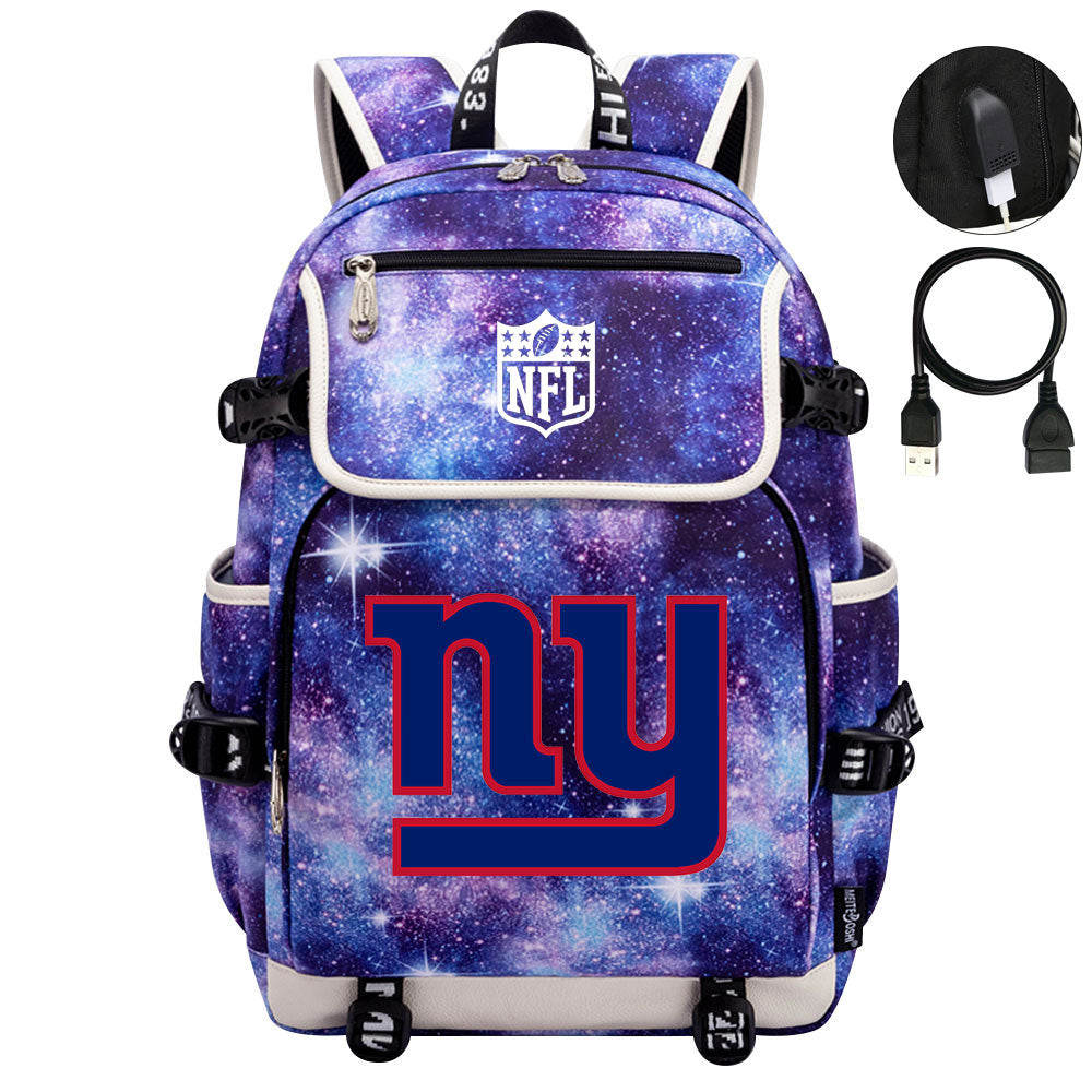 New York Giants Football Rugby Backpack School Notebook Travel Bags