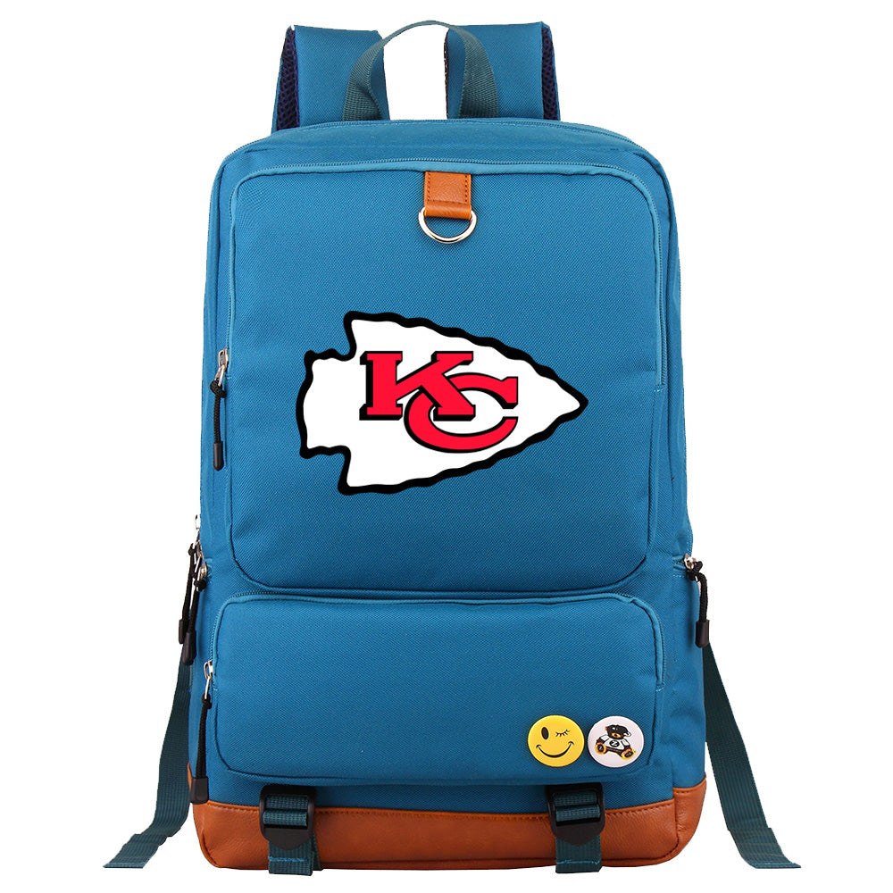 Kansas City Chiefs Football Team Rugby Proof Backpack NoteBook Laptop School Bag