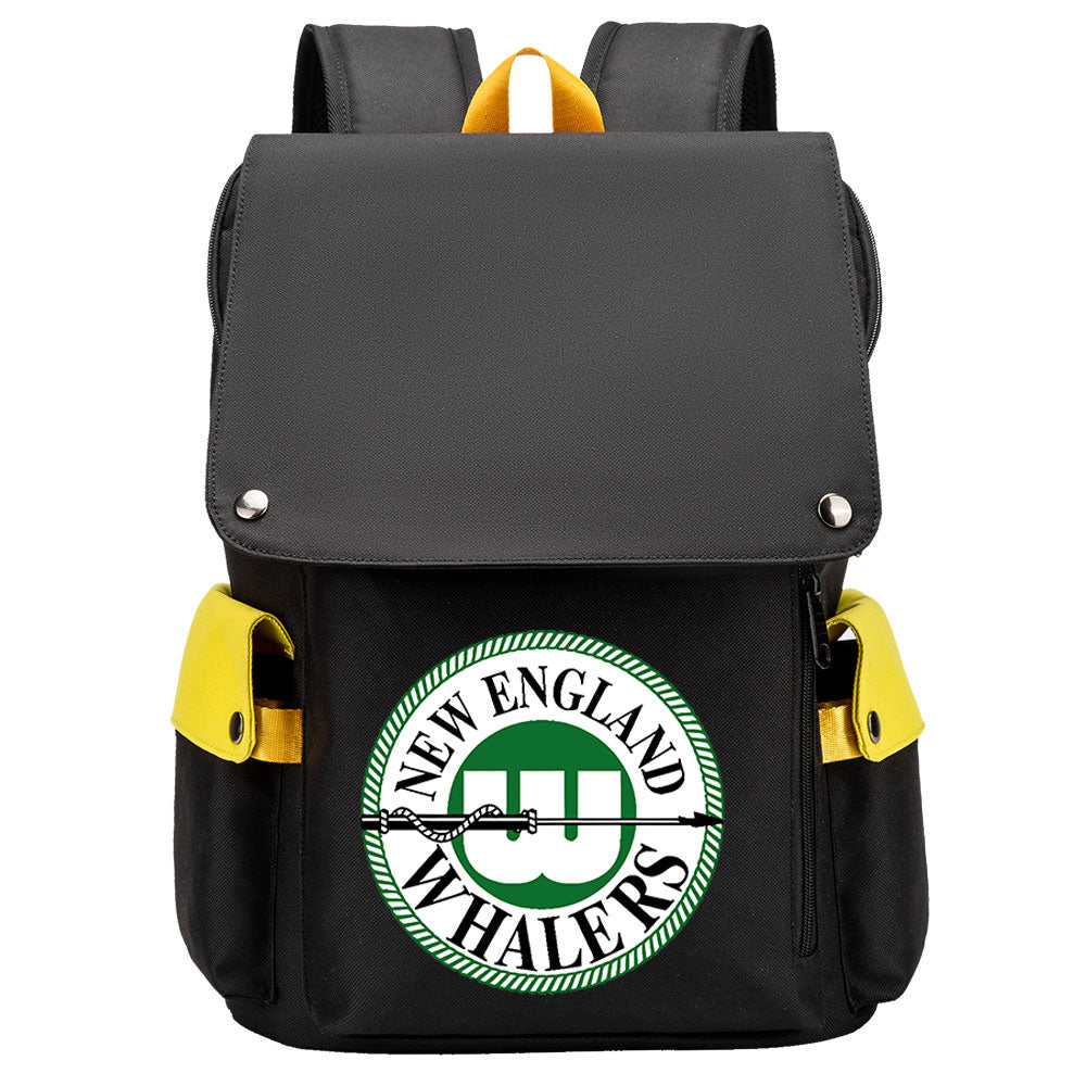 New England Whalers School Backpack Oxford Laptop Bag