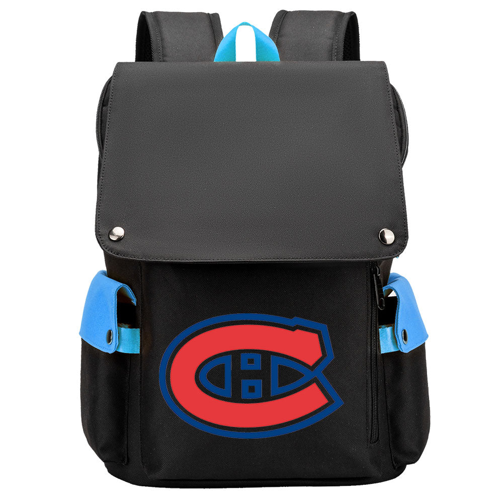 Montreal Canadiens Hockey Team School Backpack Oxford Laptop Bag