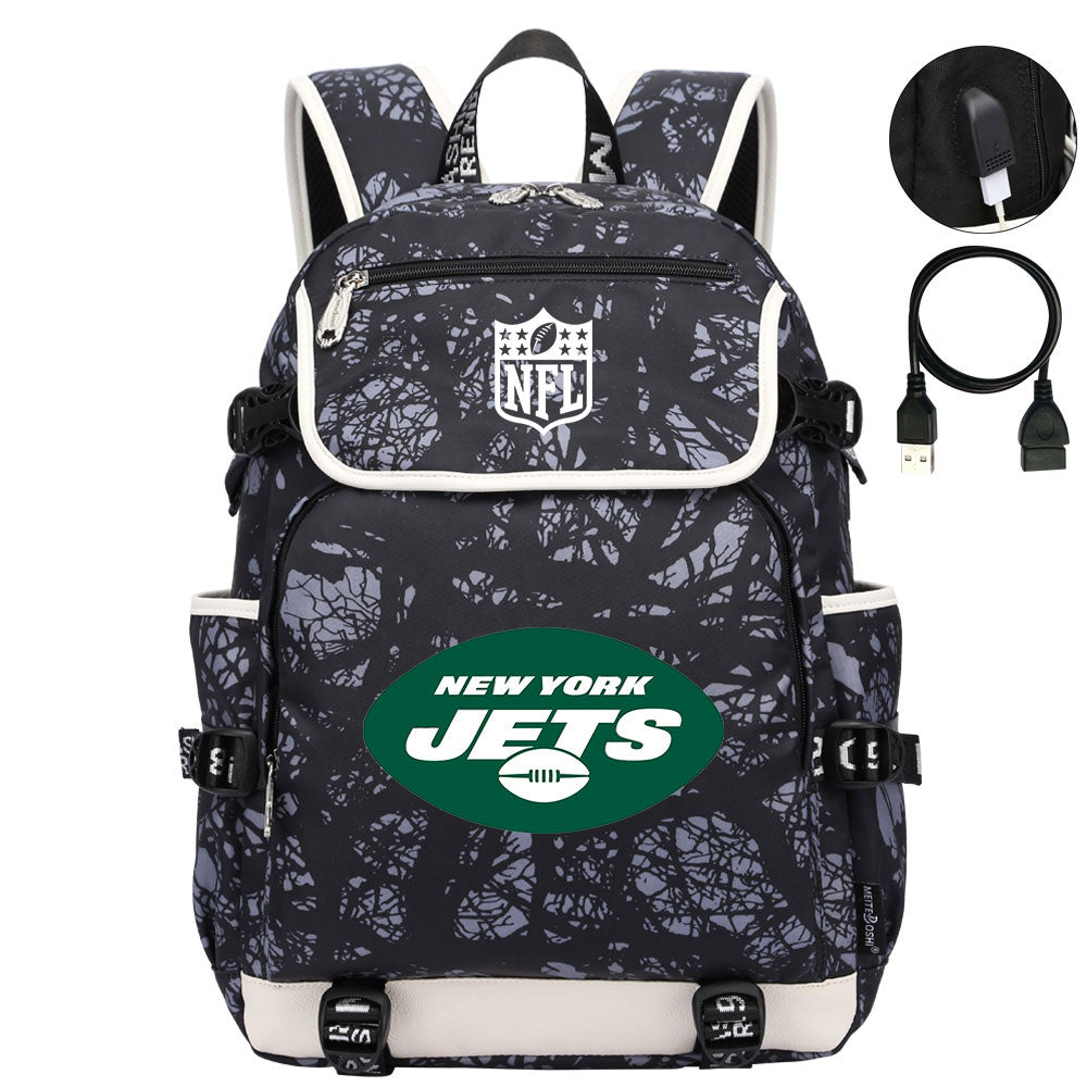 New York Jets Football Rugby Backpack School Notebook Travel Bags