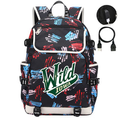 Iowa Wild Hockey League Backpack School Notebook Travel Bag