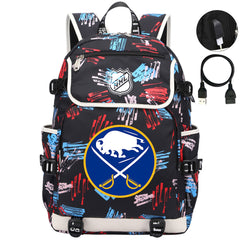Buffalo Sabres Hockey League Backpack School Notebook Travel Bags