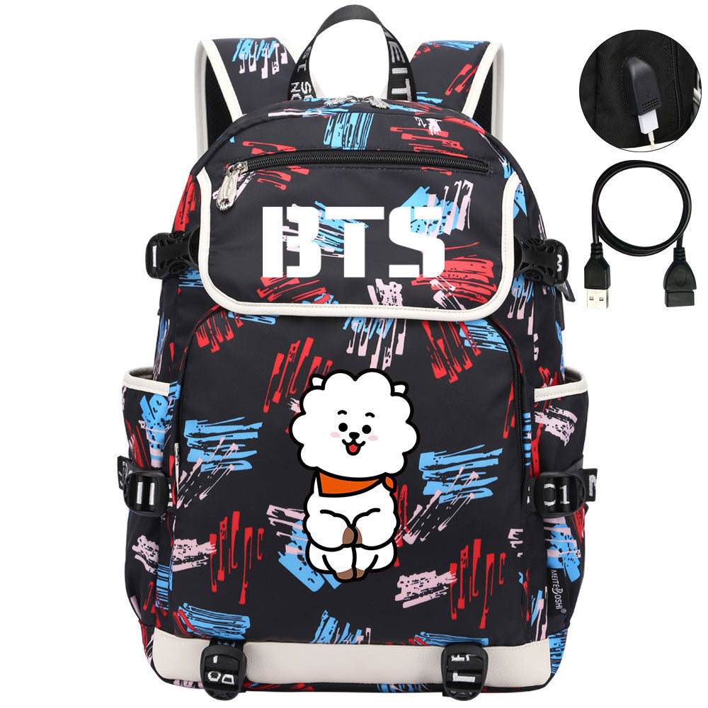 BTS RJ Backpack School Notebook Travel Bags