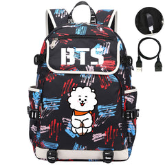 BTS RJ Backpack School Notebook Travel Bags