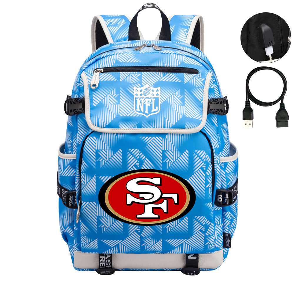 San Francisco 49ers Football Rugby Backpack School Notebook Travel Bags