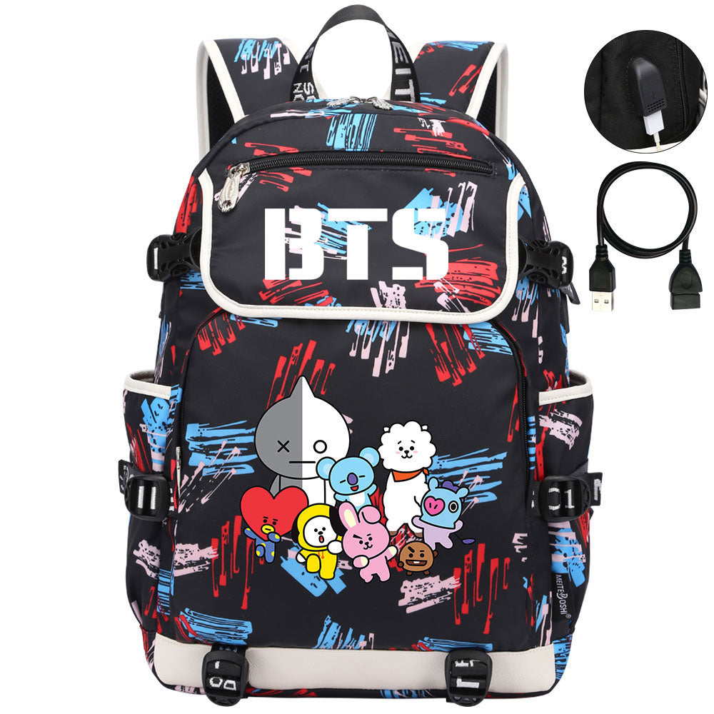 BTS Backpack School Notebook Travel Bags