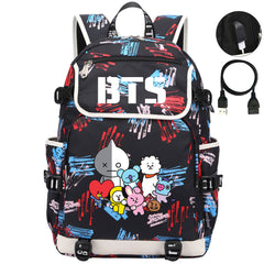 BTS Backpack School Notebook Travel Bags