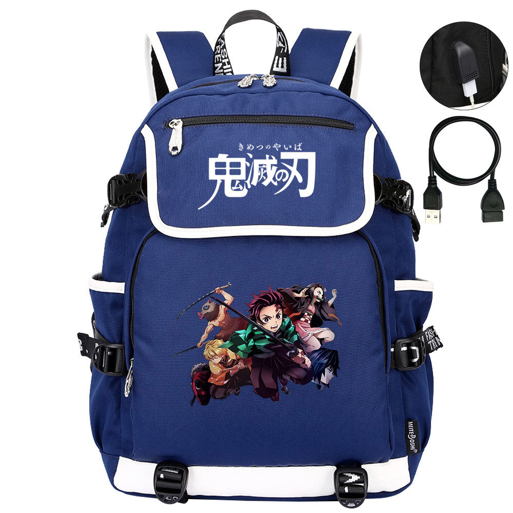 Demon Slayer Kimetsu No Yaiba Backpack School Notebook Travel Bags