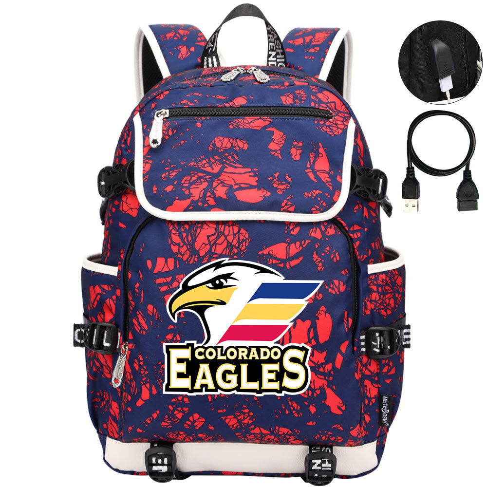 Colorado Eagles Hockey League Backpack School Notebook Travel Bag