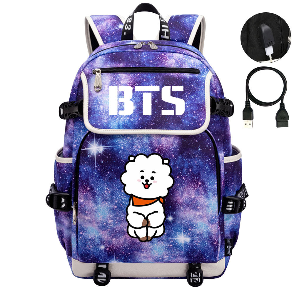BTS RJ Backpack School Notebook Travel Bags