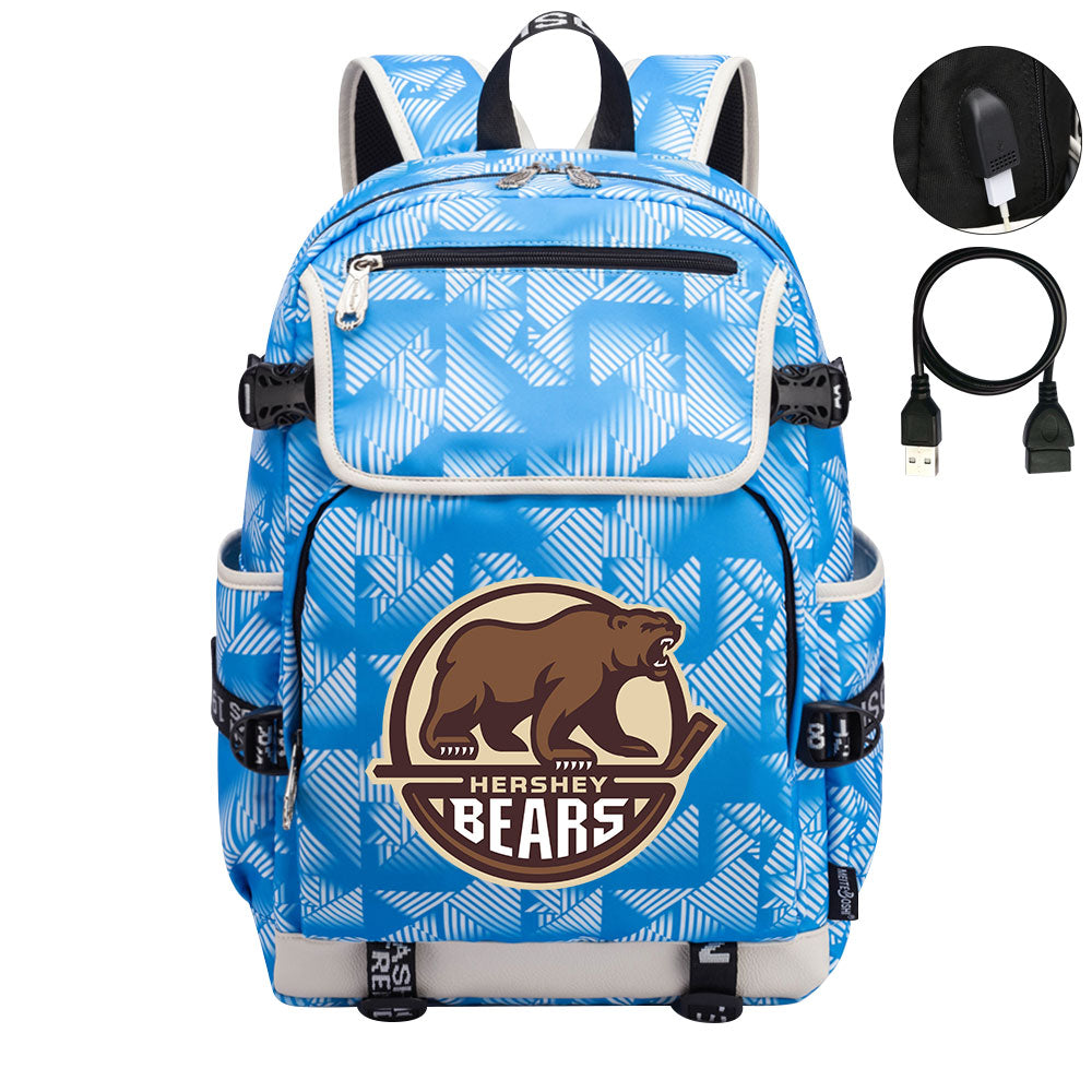Hershy Bears Hockey League Backpack School Notebook Travel Bag