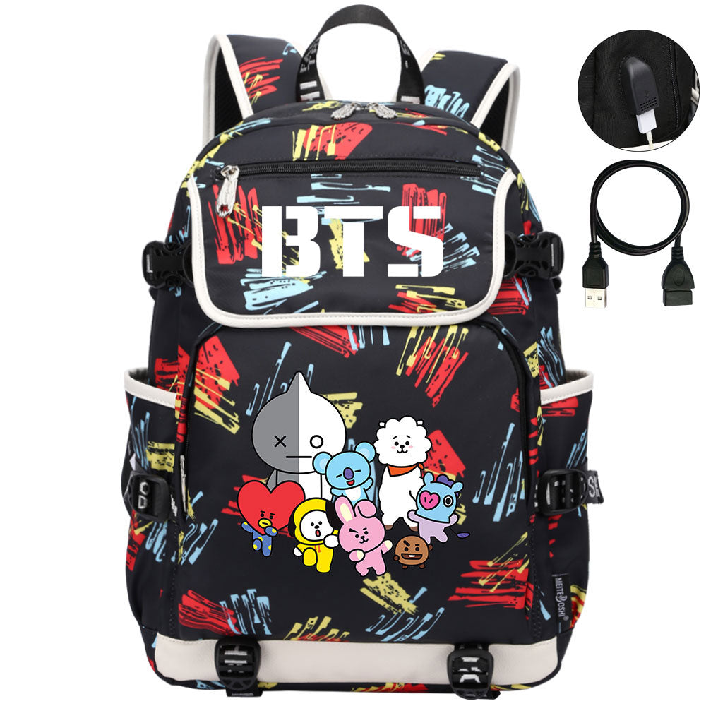 BTS Backpack School Notebook Travel Bags