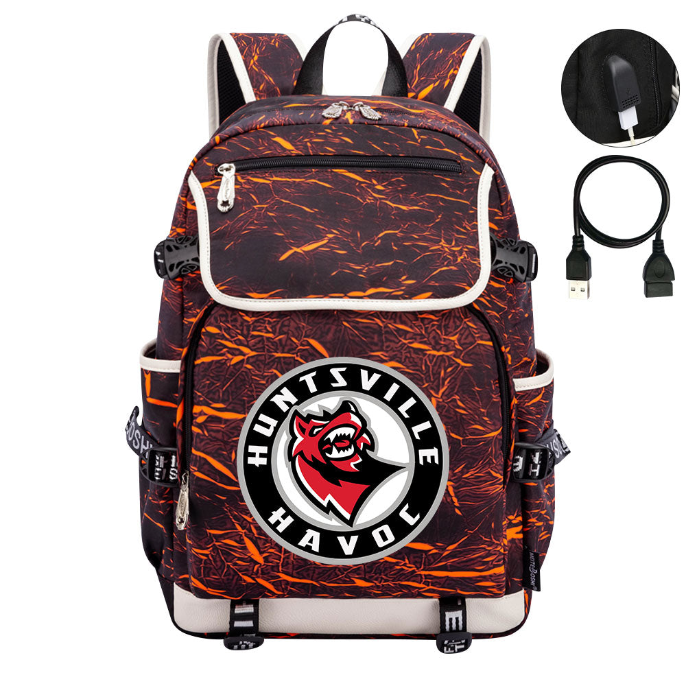 Huntsville Havoc Hockey League Backpack School Notebook Travel Bag
